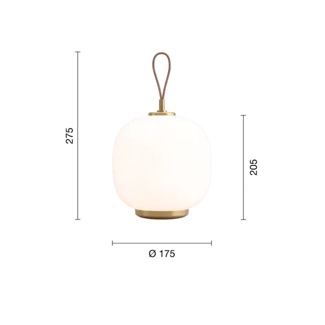 Louis Poulsen VL 45 radiohus bärbar lampa mässing/blank ljusrosa glas - 5744171724
