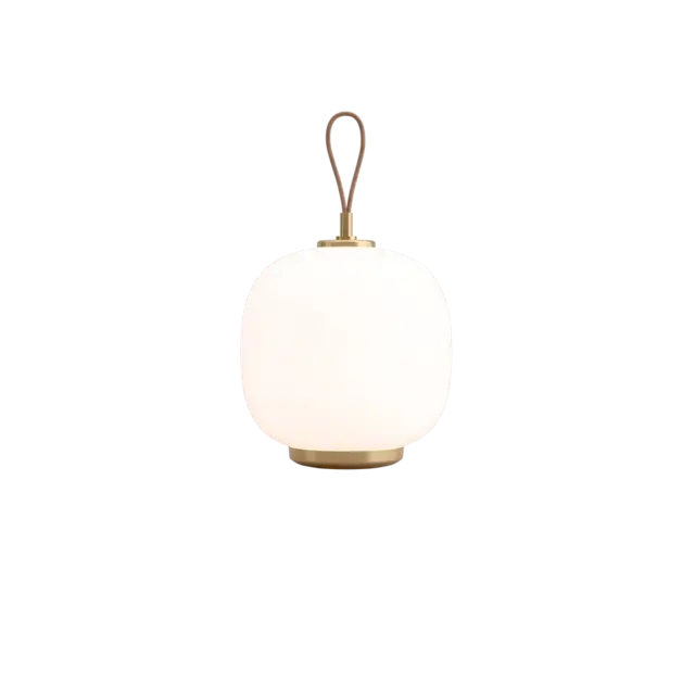 Louis Poulsen VL 45 radiohus bärbar lampa mässing/blank ljusrosa glas - 5744171724