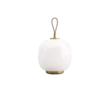 Louis Poulsen VL 45 radiohus bærbar lampe messing/blank blek hvitt glass - 5744171711