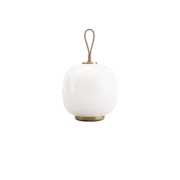 Louis Poulsen VL 45 radiohus bærbar lampe messing/blank blek hvitt glass - 5744171711