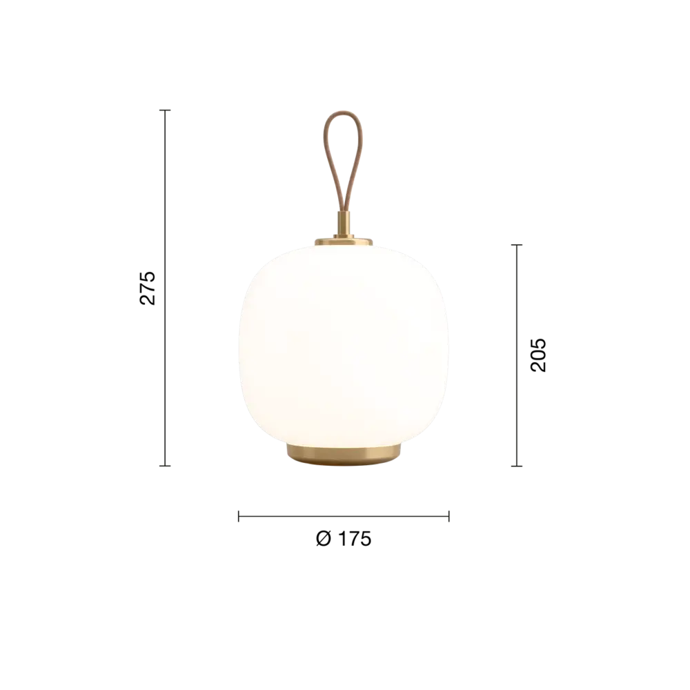 Louis Poulsen VL 45 radiohus portable lamp brass/glossy pale white glass - 5744171711 Louis Poulsen VL 45 radiohus portable lamp brass/glossy pale white glass - 5744171711