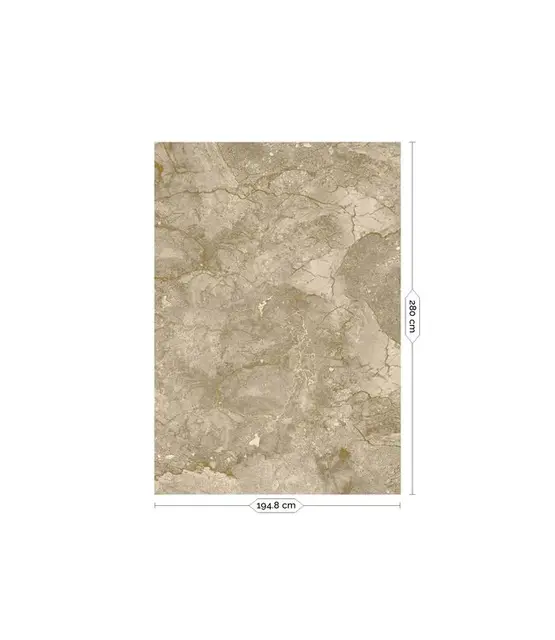 KEK Amsterdam Papel pintado de mármol FU-063 - 194,8x280cm dorado/beige