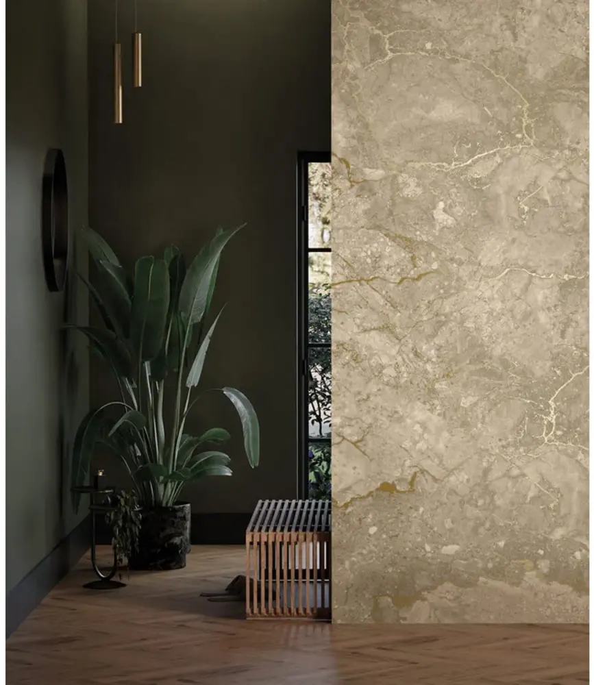 KEK Amsterdam Papel pintado de mármol FU-064 - 292,2x280cm dorado/beige KEK Amsterdam Papel pintado de mármol FU-064 - 292,2x280cm dorado/beige