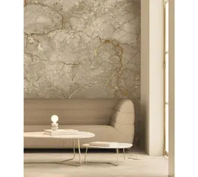 KEK Amsterdam Papier peint marbre FU-064 - 292,2x280cm or/beige