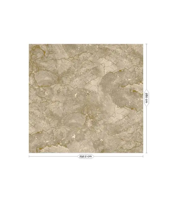 KEK Amsterdam Marmortapet FU-064 - 292,2x280cm guld/beige