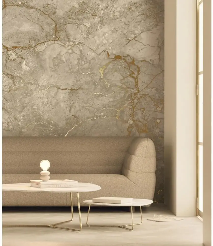 KEK Amsterdam Marmer behang FU-065 - 389,6x280cm goud/beige KEK Amsterdam Marmer behang FU-065 - 389,6x280cm goud/beige
