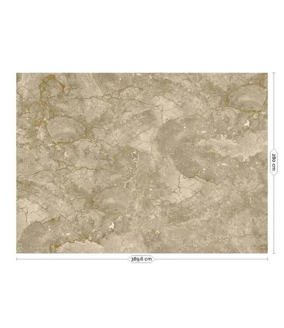 KEK Amsterdam Marmor tapet FU-065 - 389,6x280cm guld/beige