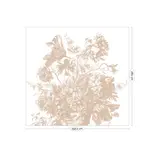 KEK Amsterdam Graverade Blommor tapet FU-043 - 292,2x280cm naken