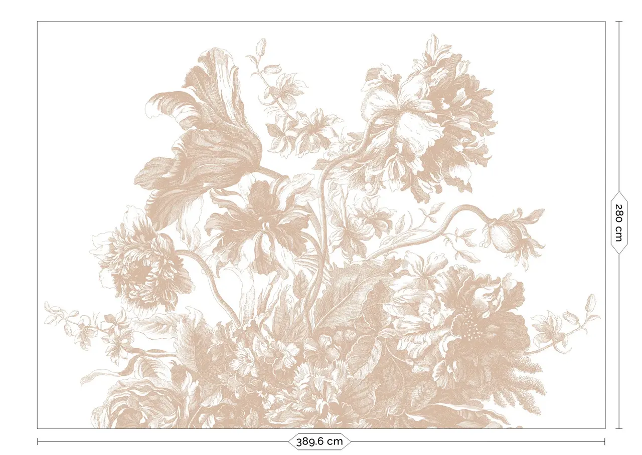 KEK Amsterdam Engraved Flowers wallpaper FU-044 - 389.6x280cm nude KEK Amsterdam Engraved Flowers wallpaper FU-044 - 389.6x280cm nude