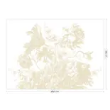 KEK Amsterdam Carta da parati con fiori incisi FU-041 - 389,6x280cm beige