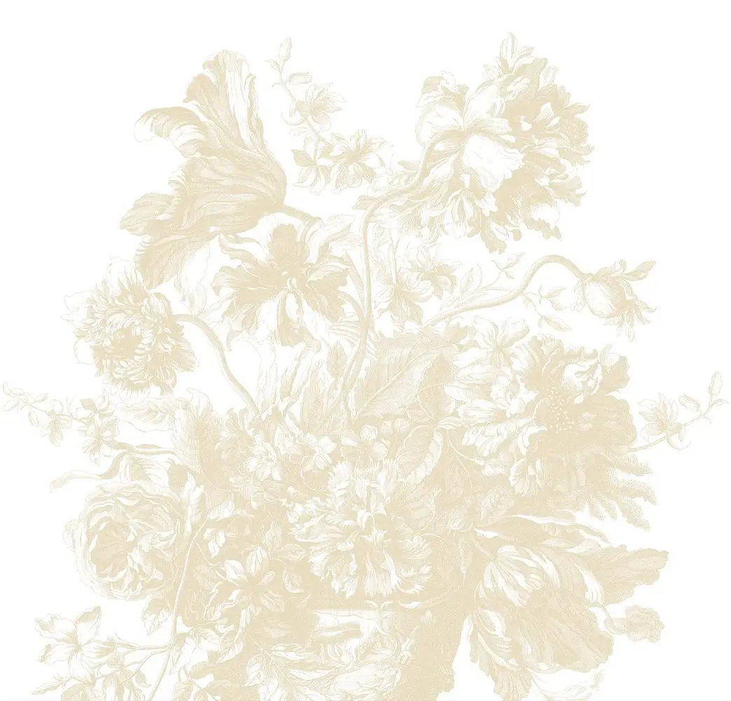 KEK Amsterdam Papel pintado Flores grabadas FU-041 - 389,6 x 280 cm beige KEK Amsterdam Papel pintado Flores grabadas FU-041 - 389,6 x 280 cm beige