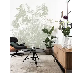 KEK Amsterdam Engraved Flowers wallpaper FU-046 - 292.2x280cm green KEK Amsterdam Engraved Flowers wallpaper FU-046 - 292.2x280cm green