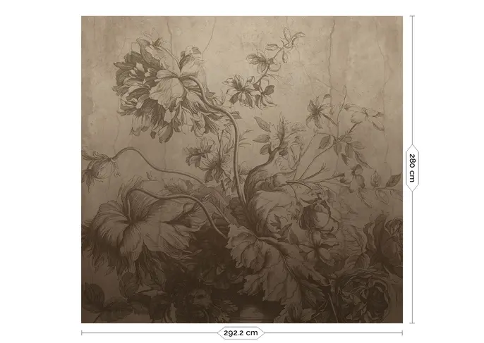 KEK Amsterdam Gradient Flowers tapet FU-028 - 292,2x280cm beige KEK Amsterdam Gradient Flowers tapet FU-028 - 292,2x280cm beige