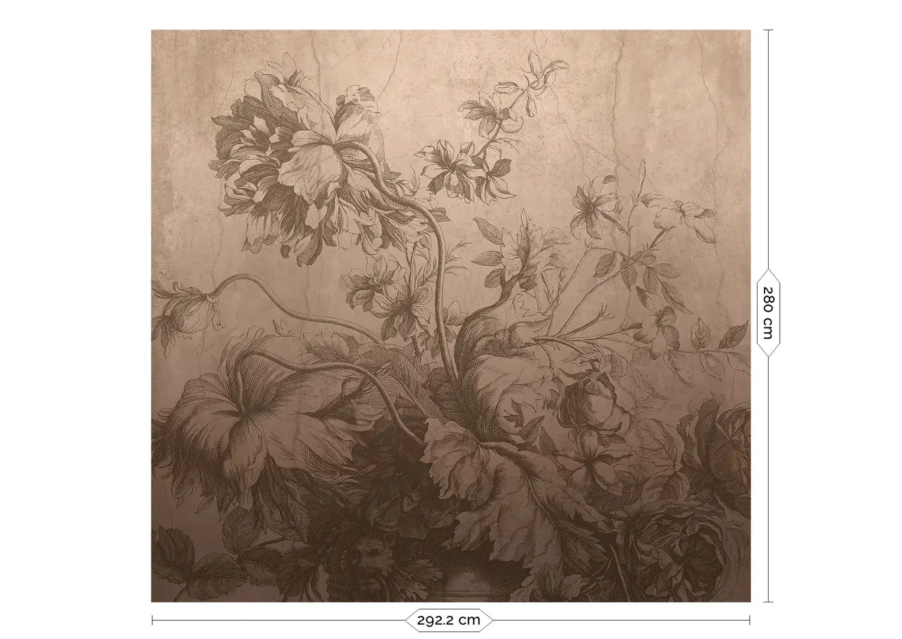 KEK Amsterdam Farbverlaufsblumentapete FU-031 - 292,2 x 280 cm, hautfarben KEK Amsterdam Farbverlaufsblumentapete FU-031 - 292,2 x 280 cm, hautfarben