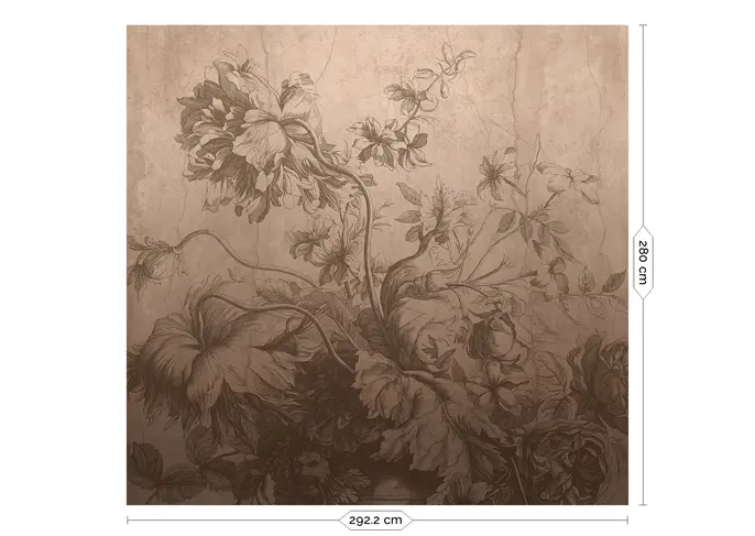 KEK Amsterdam Gradient Flowers behang FU-031 - 292,2x280cm nude KEK Amsterdam Gradient Flowers behang FU-031 - 292,2x280cm nude