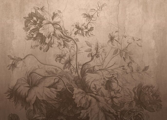 KEK Amsterdam Gradient Flowers tapet FU-031 - 292,2x280cm naken KEK Amsterdam Gradient Flowers tapet FU-031 - 292,2x280cm naken