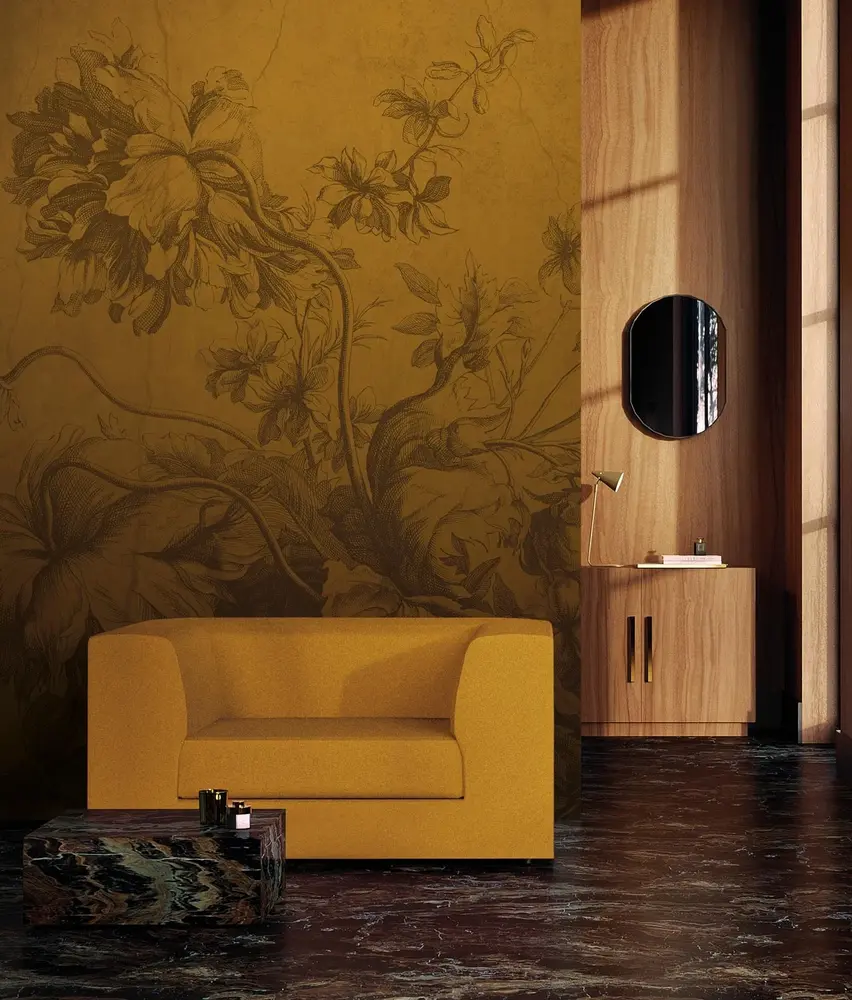 KEK Amsterdam Gradient Flowers wallpaper FU-036 - 194.8x280cm ochre KEK Amsterdam Gradient Flowers wallpaper FU-036 - 194.8x280cm ochre