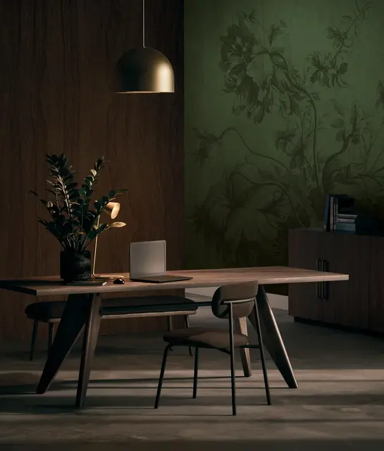 KEK Amsterdam Farbverlaufsblumentapete FU-033 - 194,8x280cm grün