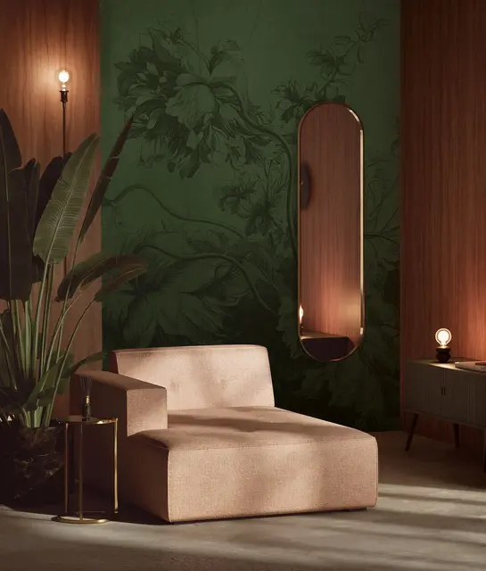 KEK Amsterdam Carta da parati Gradient Flowers FU-034 - 292,2x280cm verde KEK Amsterdam Carta da parati Gradient Flowers FU-034 - 292,2x280cm verde