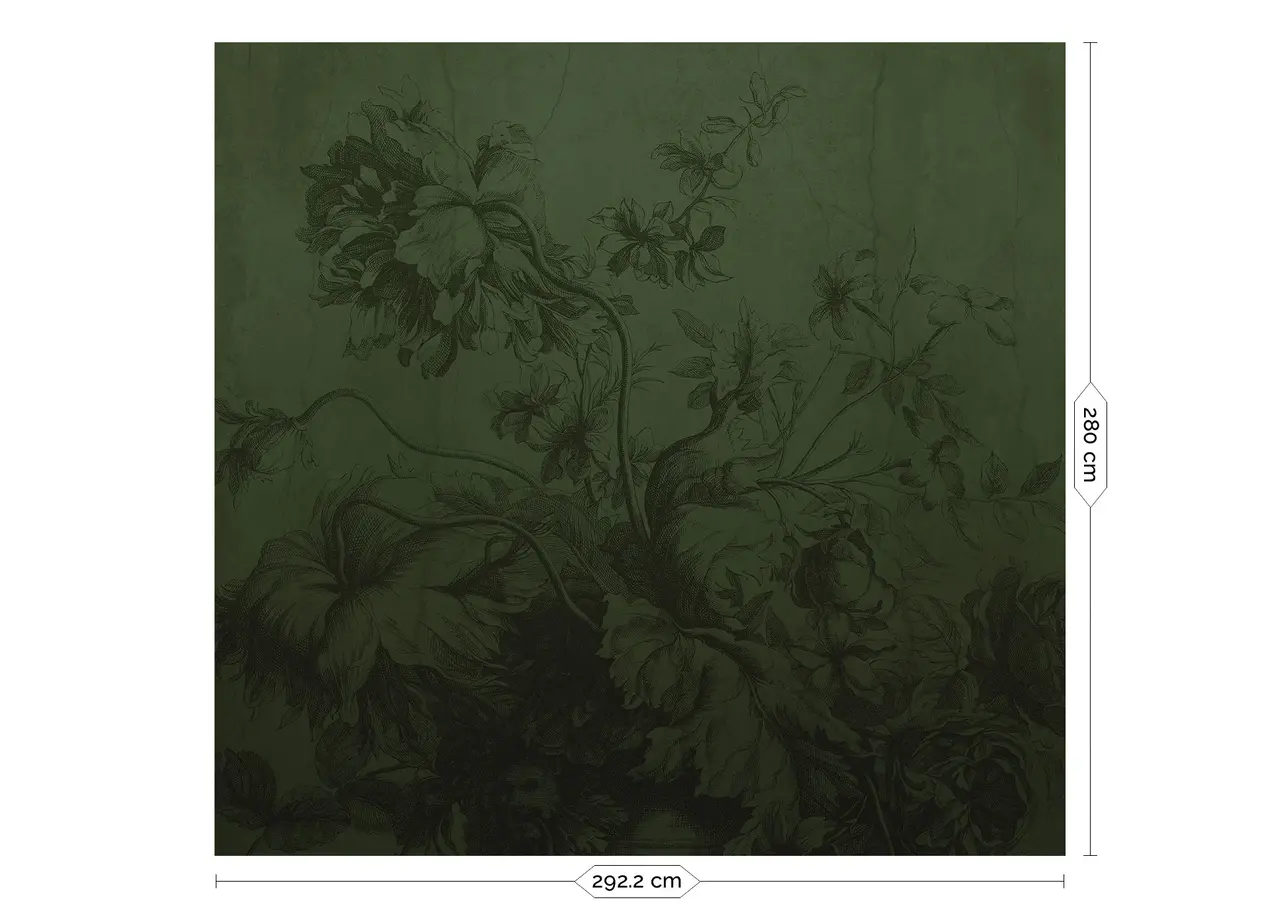 KEK Amsterdam Farbverlaufsblumentapete FU-034 - 292,2 x 280 cm grün KEK Amsterdam Farbverlaufsblumentapete FU-034 - 292,2 x 280 cm grün