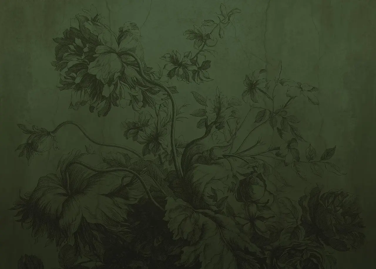 KEK Amsterdam Gradient Flowers wallpaper FU-034 - 292.2x280cm green KEK Amsterdam Gradient Flowers wallpaper FU-034 - 292.2x280cm green