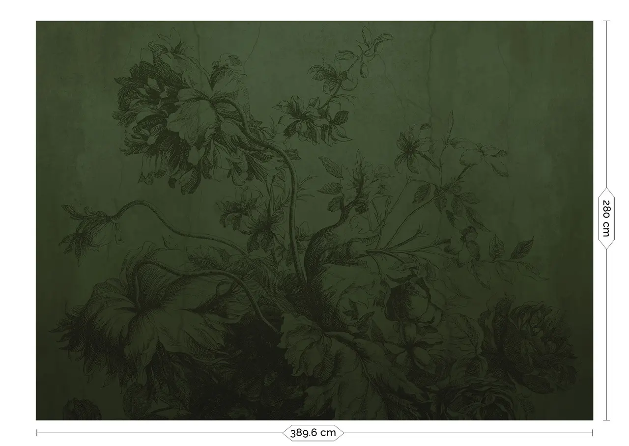 KEK Amsterdam Gradient Flowers wallpaper FU-035 - 389.6x280cm green KEK Amsterdam Gradient Flowers wallpaper FU-035 - 389.6x280cm green