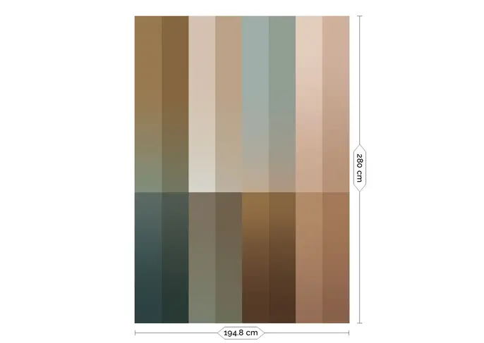 KEK Amsterdam Papel pintado Rayas Degradadas FU-024 - 194,8x280cm multicolor