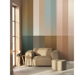 KEK Amsterdam Papier peint à rayures dégradées FU-025 - 292,2 x 280 cm multicolore