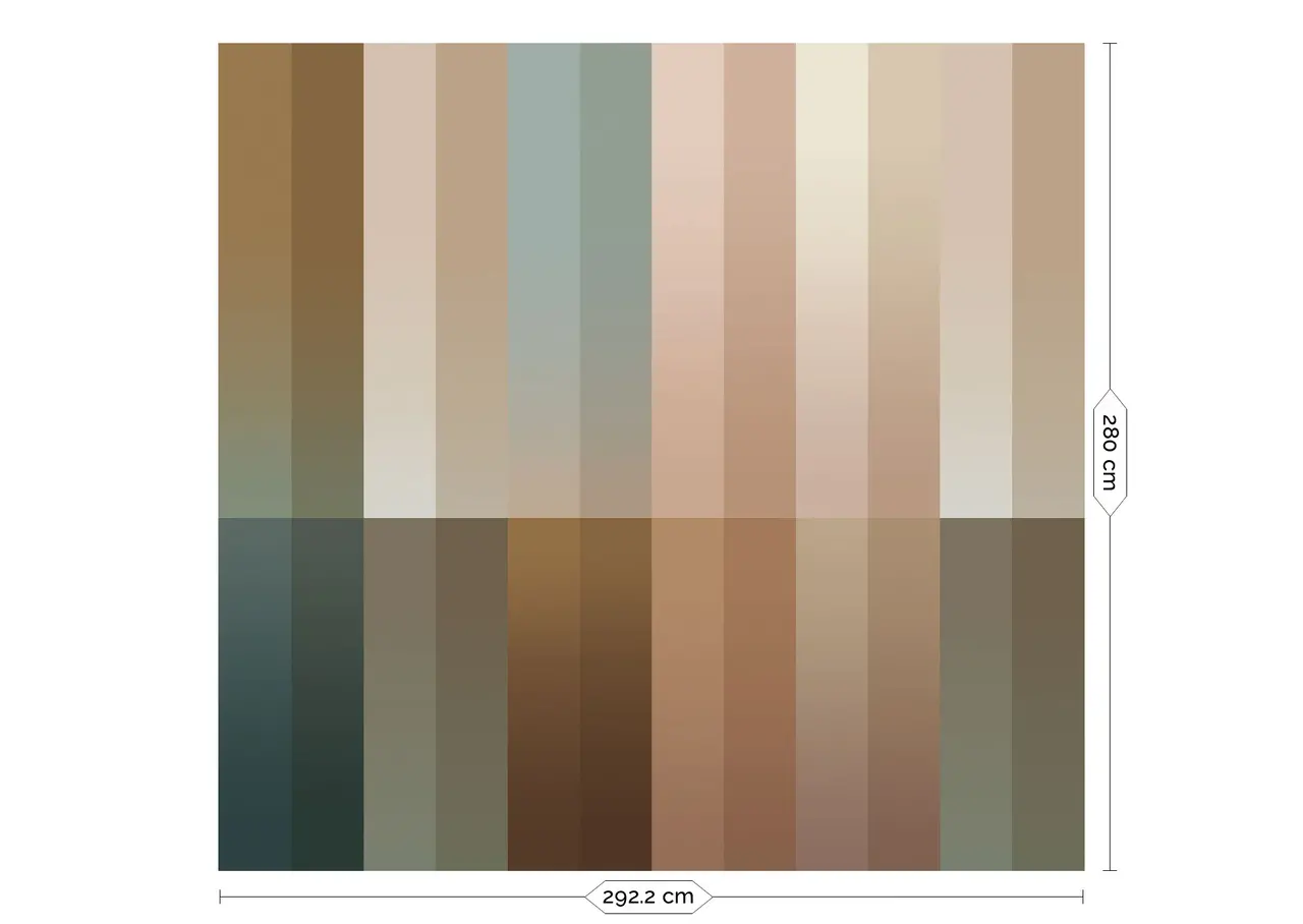 KEK Amsterdam Gradient Stripes wallpaper FU-025 - 292.2x280cm multicolour