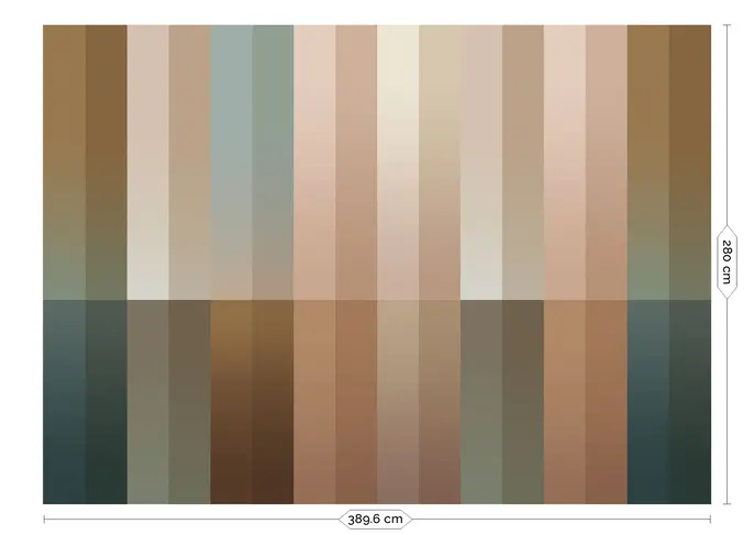 KEK Amsterdam Gradient Stripes tapet FU-026 - 389,6x280cm flerfarget