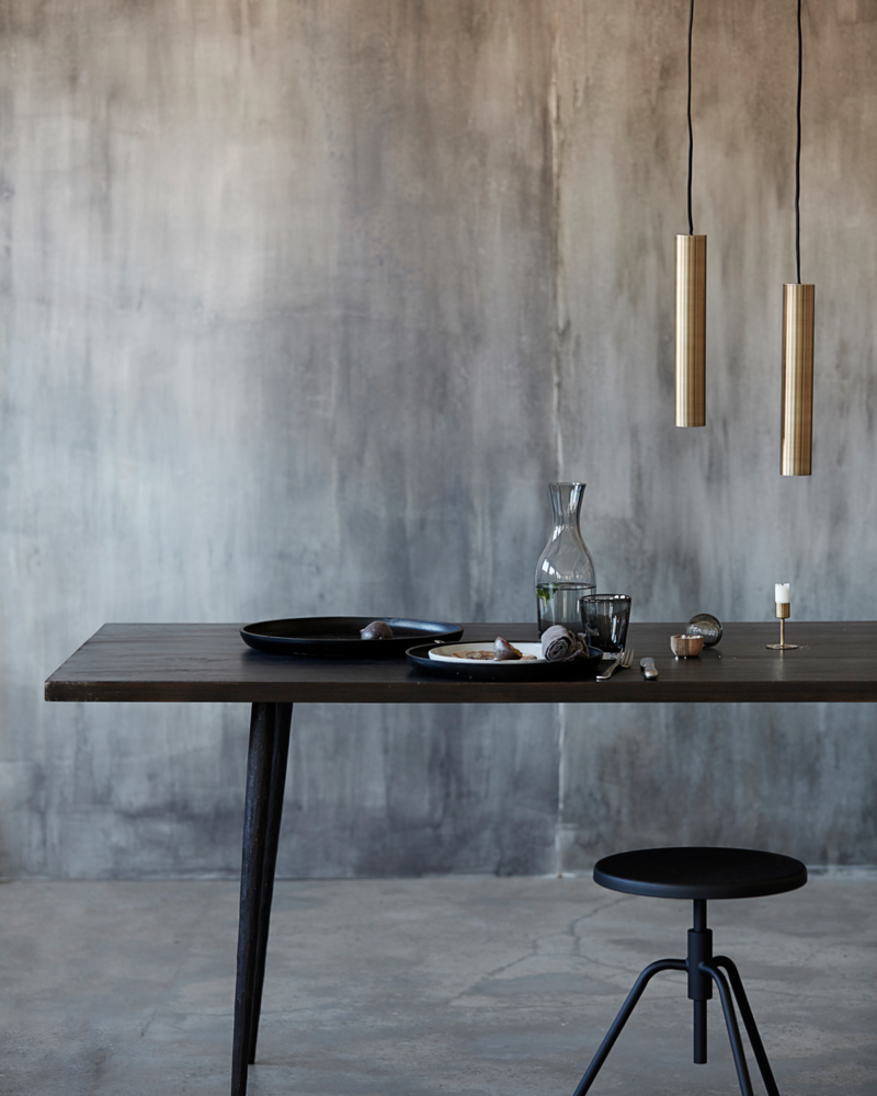 House Doctor Table de club de fer noir