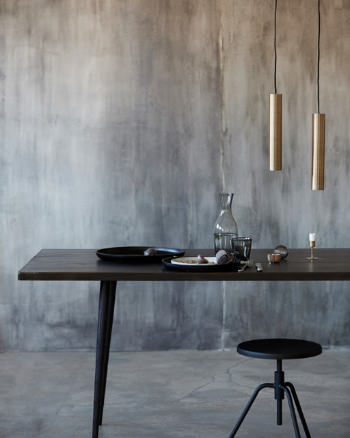 House Doctor Table de club de fer noir