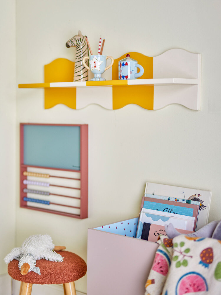 Bloomingville Mini Bubbi wandplank geel - 82062909