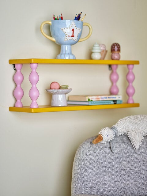 Bloomingville Mini Bibiola wandplank geel - 82062920