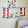Bloomingville Mini Bibiola wandplank blauw - 82062921 Bloomingville Mini Bibiola wandplank blauw - 82062921
