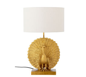 Bloomingville Lámpara de mesa pavo real dorada