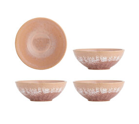 Bloomingville Darlene schalen roze set van 4 stuks Bloomingville Darlene schalen roze set van 4 stuks