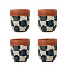 Bloomingville Check mugs set of 4 pieces - 82072604 Bloomingville Check mugs set of 4 pieces - 82072604