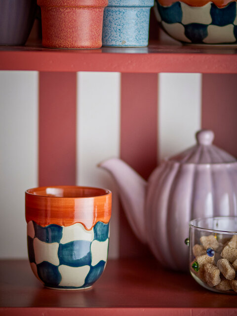 Bloomingville Juego de 4 tazas de cheque - 82072604