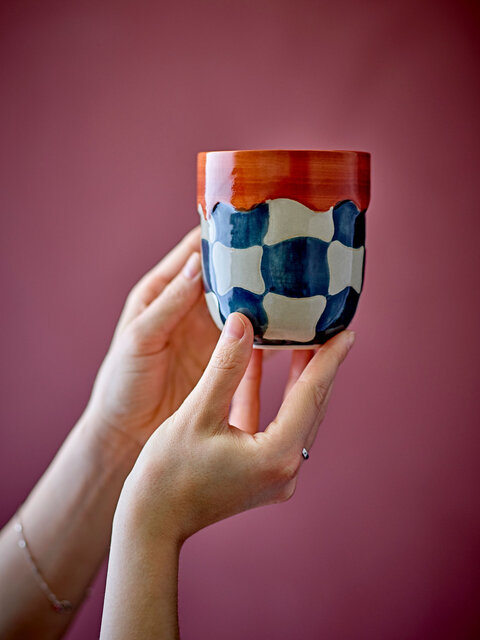 Bloomingville Juego de 4 tazas de cheque - 82072604