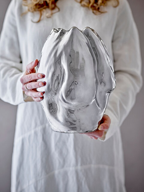 Bloomingville Vase Bobby argent - 82062637 Bloomingville Vase Bobby argent - 82062637