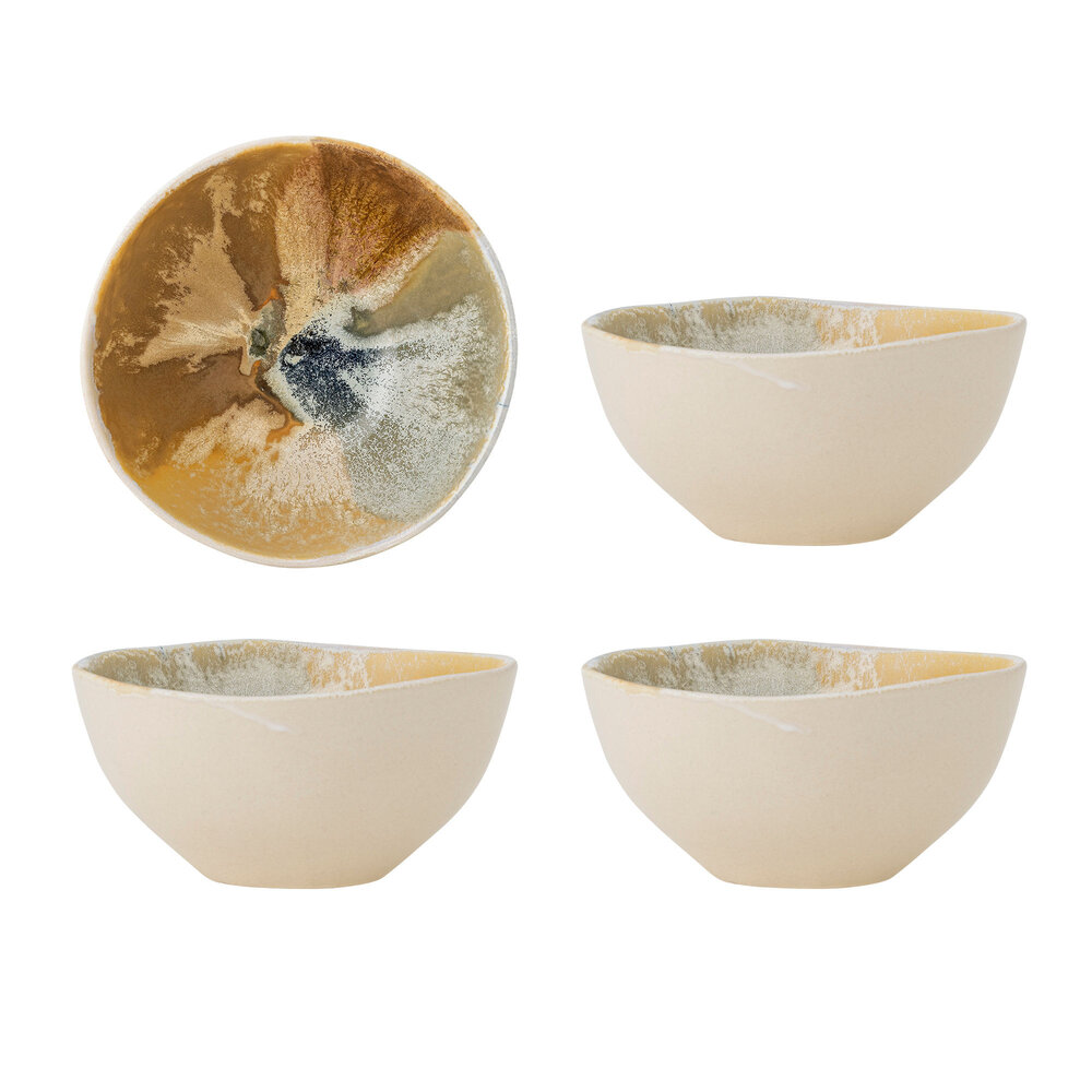 Bloomingville Lacey bowls yellow set of 4 pieces - 82072535 Bloomingville Lacey bowls yellow set of 4 pieces - 82072535