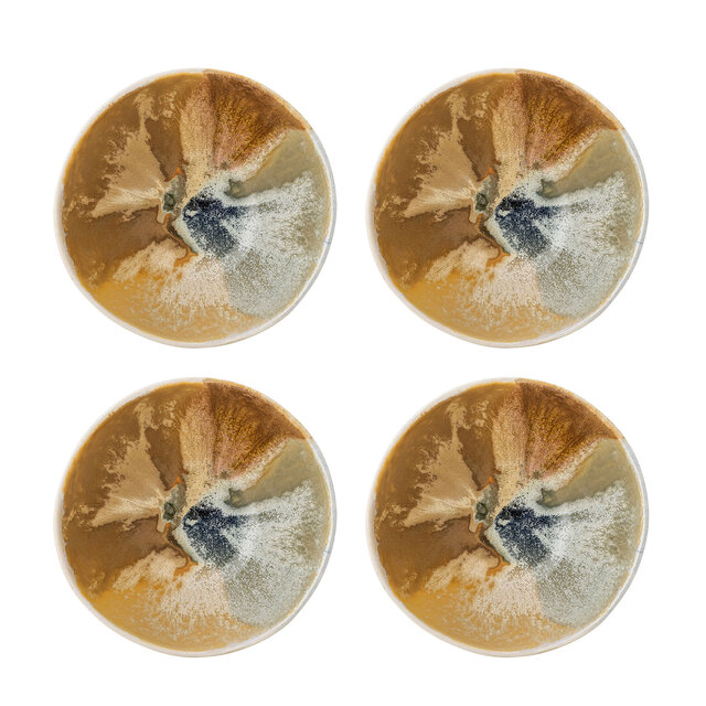 Bloomingville Lacey schaaltjes geel set van 4 stuks - 82072535