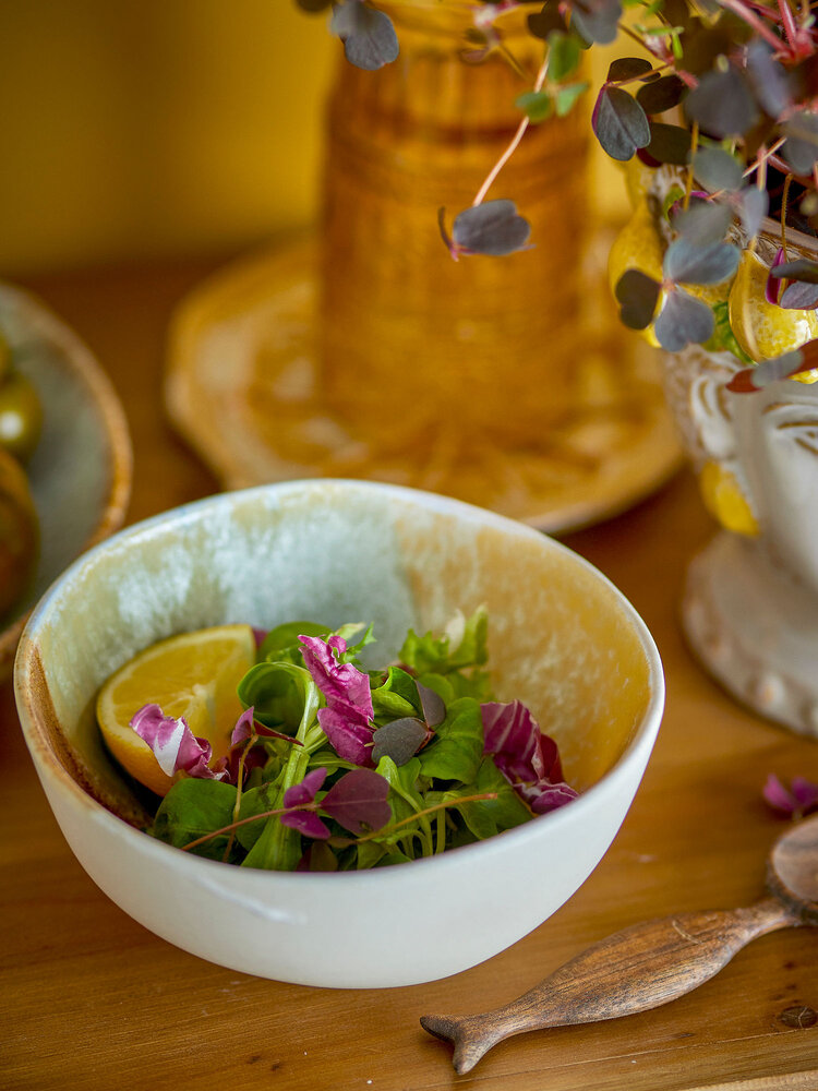 Bloomingville Juego de 4 cuencos Lacey amarillos - 82072535 Bloomingville Juego de 4 cuencos Lacey amarillos - 82072535