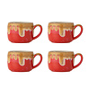 Bloomingville Sheen mokken rood set van 4 stuks - 82072526 Bloomingville Sheen mokken rood set van 4 stuks - 82072526