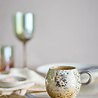 Bloomingville Paula mokken geel/zilver set van 4 stuks - 82072412 Bloomingville Paula mokken geel/zilver set van 4 stuks - 82072412