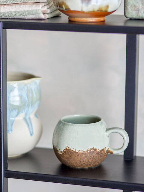 Bloomingville Paula mugs brown/green set of 4 pieces - 82072659