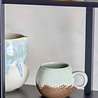 Bloomingville Paula mokken bruin/groen set van 4 stuks - 82072659 Bloomingville Paula mokken bruin/groen set van 4 stuks - 82072659