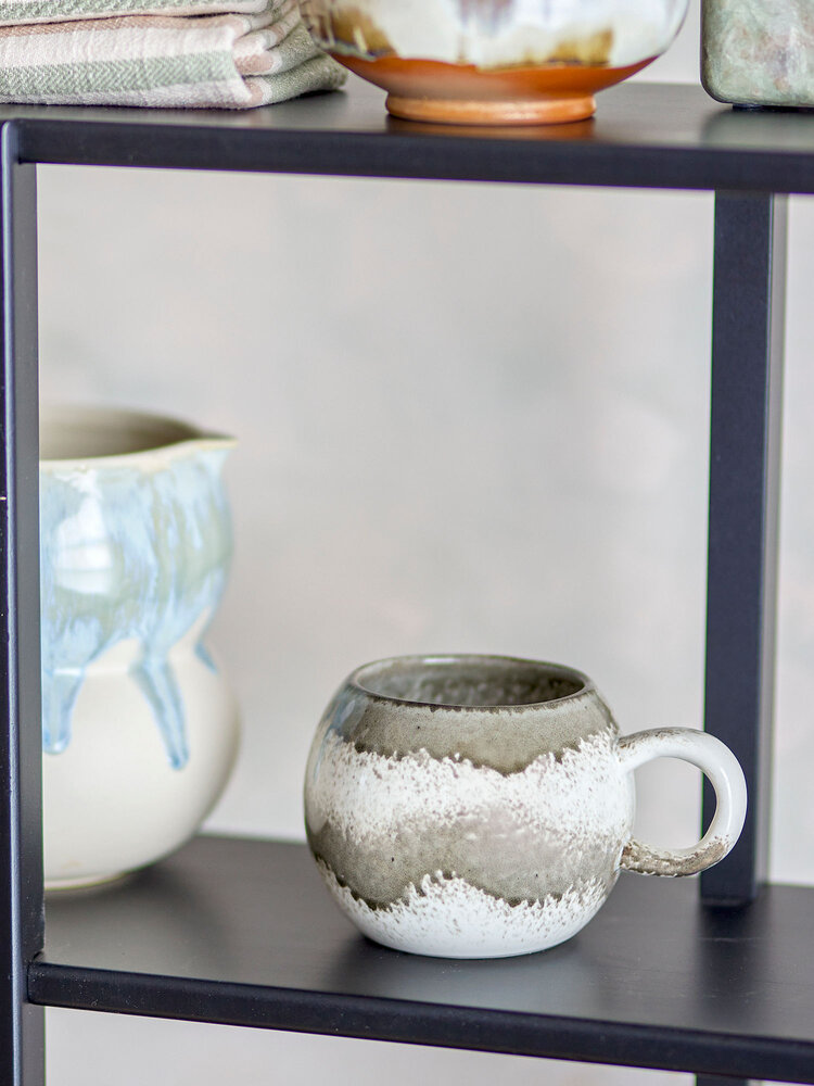 Bloomingville Ensemble de 4 mugs Paula gris/noir - 82072663