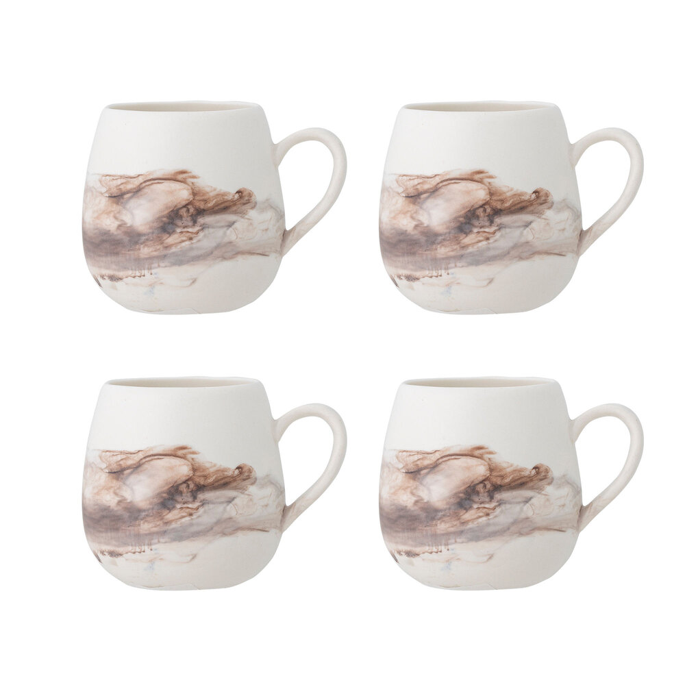 Bloomingville Lot de 4 mugs Lyre marron - 82072551